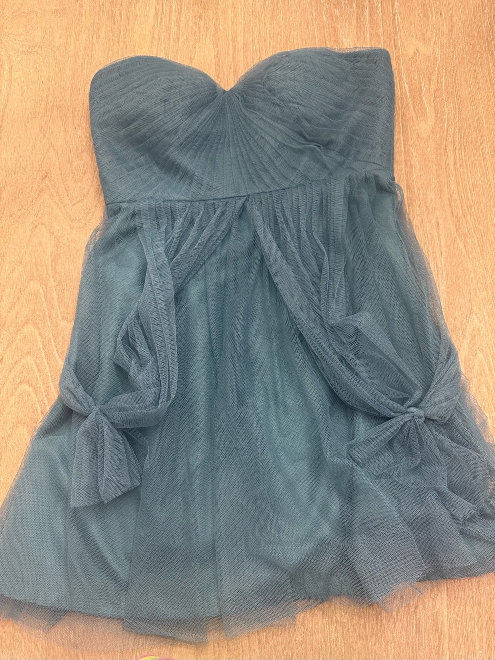 Jenny Yoo Annabelle Convertible Tulle Bridesmaid Dress Teal Blue Green Size 6